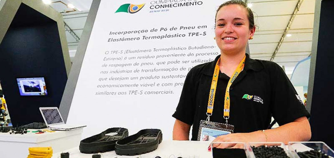 Projeto “Incorporação de pó de pneu em elastômero termoplástico TPE-S" foi o grande vencedor do Inova SENAI de 2016 - Foto/Agência CNI